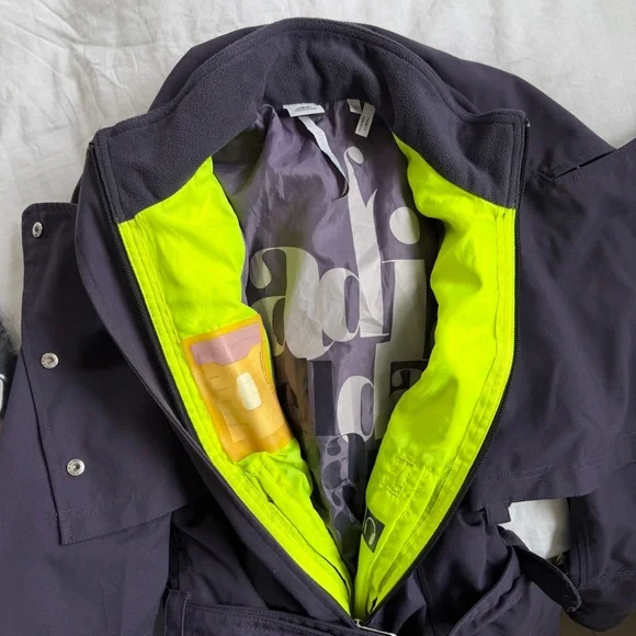 Stella McCartney for Adidas Purple Tailored Ski Trench Jacket Coat - Picture 3 of 7